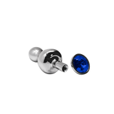 Пробка для анального використання Lollypop Double Ball Metal Plug M Blue Wooomy