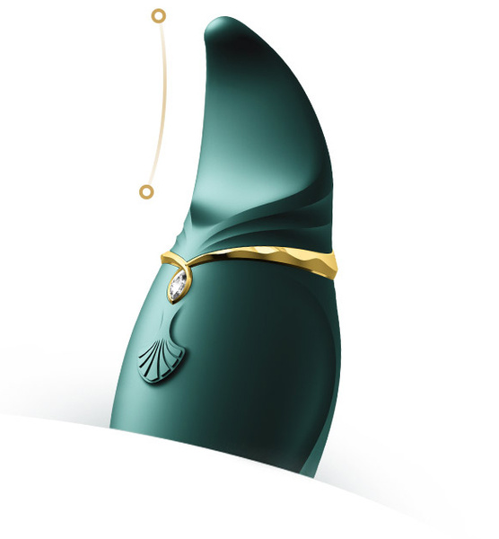 Багатофункціональний вібратор для точки Hero Jewel Green Zalo