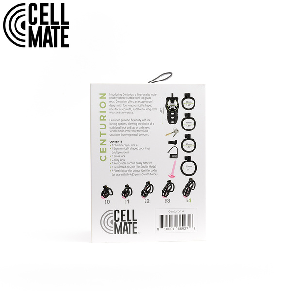 Пас цноти Centurion Chastity Cage Black Size 4 CELLMATE