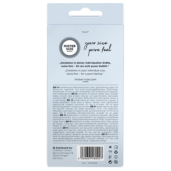 Condoms 47 Mm 10 Pieces Mister.Size