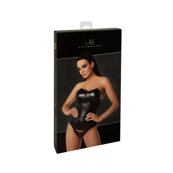 Corset F334 Mysteria Corset Black L Noir Handmade