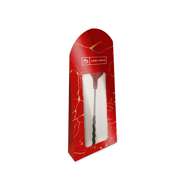 Підкова Kinbaku Ukiyoe Red Rosy Leather Mini Crop Liebe Seele