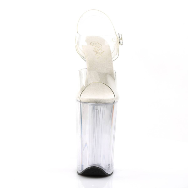 Ekstremalne sandały na platformie Infinity-908 Clear / Clear 8 (38,5) Pleaser