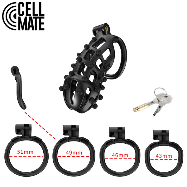 Pas cnoty FlexiSpike Chastity Cage Size 4 CELLMATE