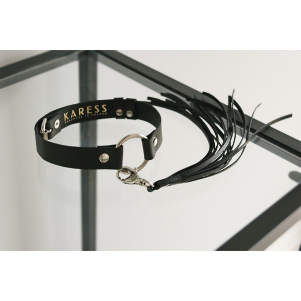 Чорна шкіряна нашийник Estera Karess