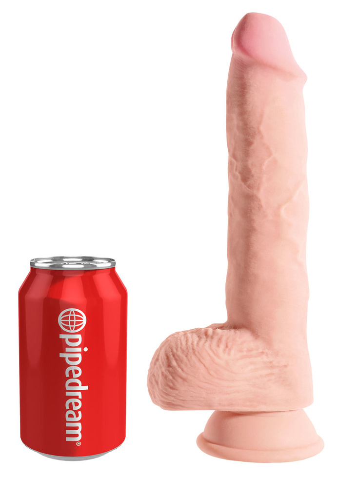 Realistyczne dildo z przyssawką King Cock Triple Density Fat with Balls 10 Inch