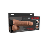  Fetish Fantasy Series 7" Hollow Strap-On with Remote Tan