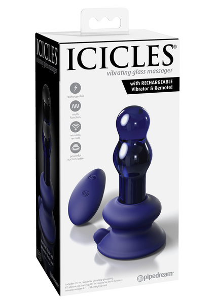 Wibrujący Szklany Korek Z Przyssawką No.83 Icicles