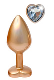 Gleaming Love Pearl Gold Anal Plug Medium Dreamtoys