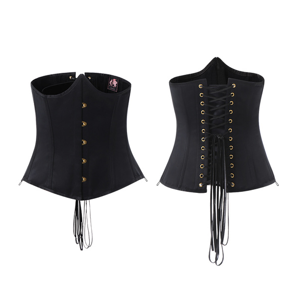 Czarny gorset niezakrywający piersi Upko Underbust Corset S
