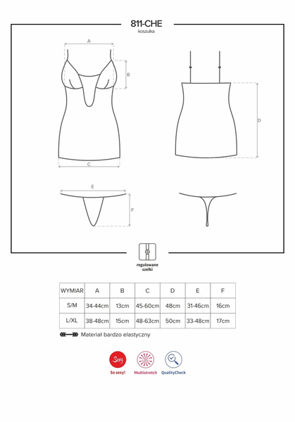 811-Che-1 Chemise L/XL Obsessive