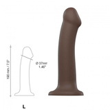 Strap-on-me Silicone Bendable Dildo Double Density L Chocolate