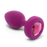 Анальний пробка Vibrating Jewel Plug S/M Fuchsia b-Vibe