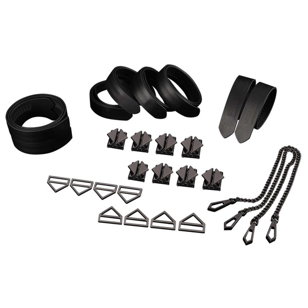 Набір для зв'язування 8-Bondage-Straps Restraint Set Black LOCKINK
