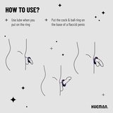 Ерекційне кільце Saturn Vibrating Cock/Ball Ring Hueman