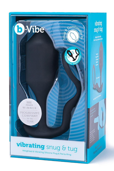 Анальний пробка Vibrating Snug & Tug Xl Black b-Vibe