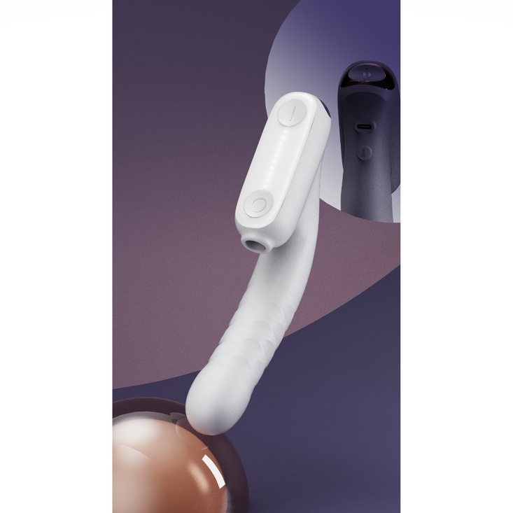 Qingnan No.7 Thrusting Vibrator with  Suction White