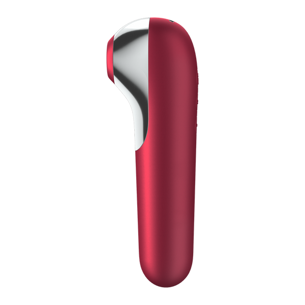 Stymulator łechtaczki z wibratorem Dual Love Red Satisfayer