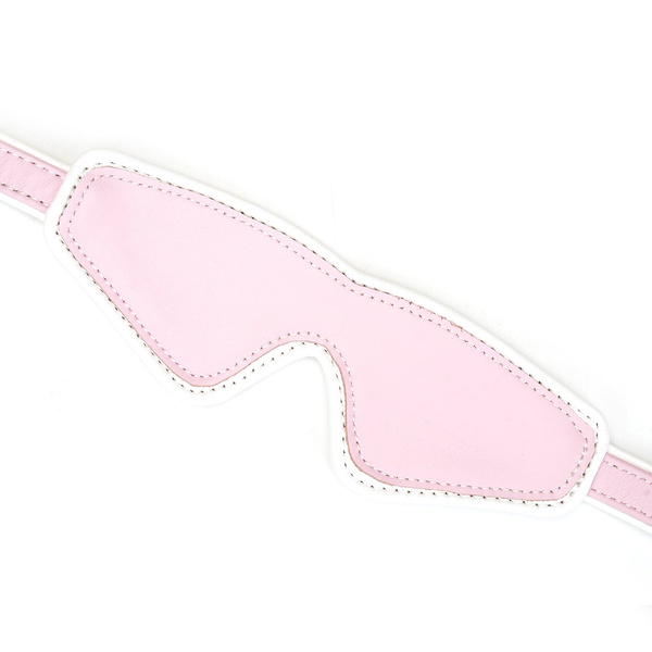 Маска White & Pink Fairygoat Leather Blindfold Liebe Seele