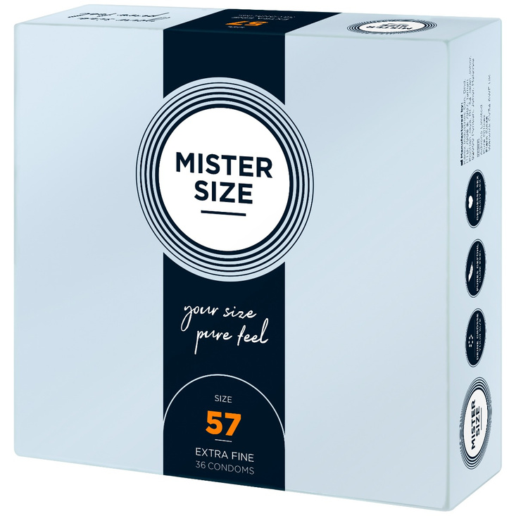 Mister.Size 57 mm Condoms 36 Pieces