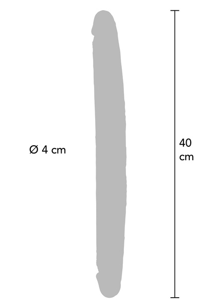ToyJoy podwójne dildo Get Real Silicone Foreskin Double Dong 40cm