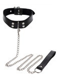 Нашийник З Повідцем Elegant Collar And Chain Leash Black Taboom