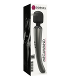 Duży masażer do ciała z elastyczną główką Dorcel Megawand Chrome Silver
