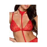 Komplet Bielizny Kiss243 Bondage Kiss Set Red L/Xl Noir Handmade