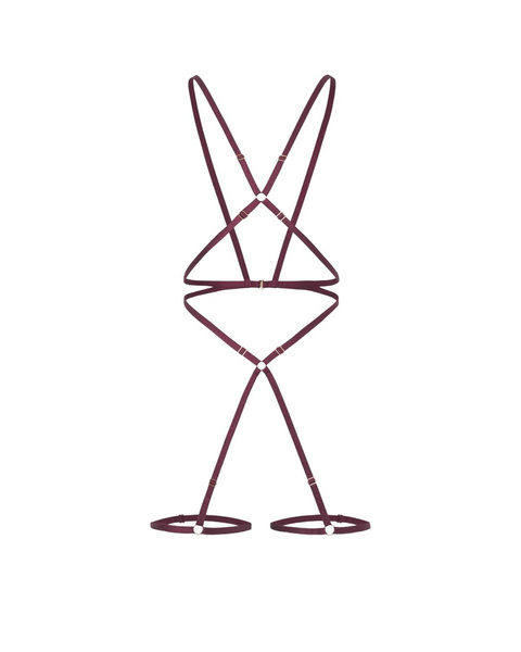 Promees Batty burgundy Body Harness