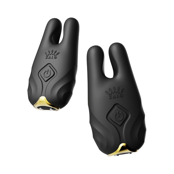 Vibrating Nipple Clamps Nave Obsidian Black Zalo