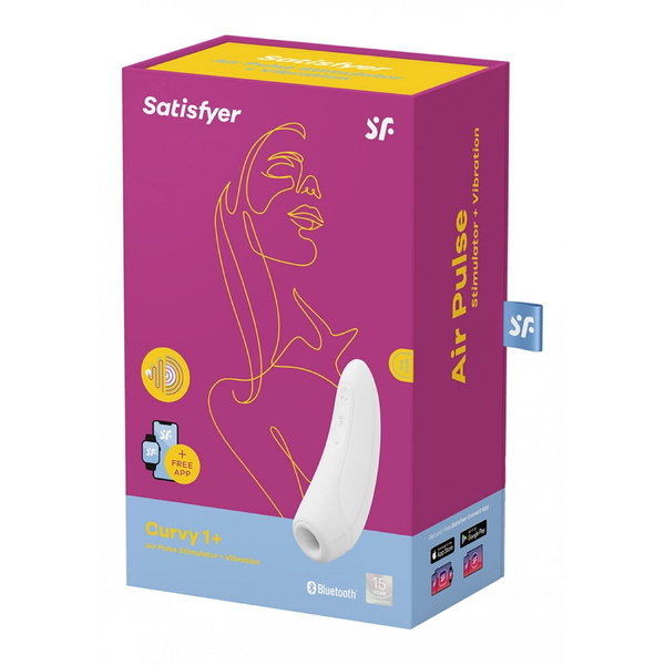 Stymulator łechtaczki Satisfyer Curvy 1+ White with App