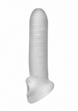 Przedłużka Na Penisa Pf Fat Boy Micro Ribbed Sheath Clear Perfect Fit