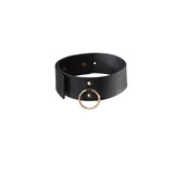 Obroża ze smyczą czarna Bijoux Indiscrets Maze Wide Choker & Leash Black