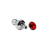 Анальний пробка Lollypop Double Ball Metal Plug L Red Wooomy