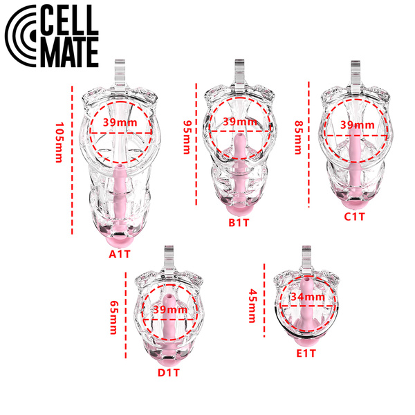 Guardian Chastity Cage Clear Size 4 CELLMATE