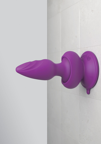 Zdalnie sterowany wibrujący korek analny z przyssawką 3Some by Pipedream Wall Banger Plug