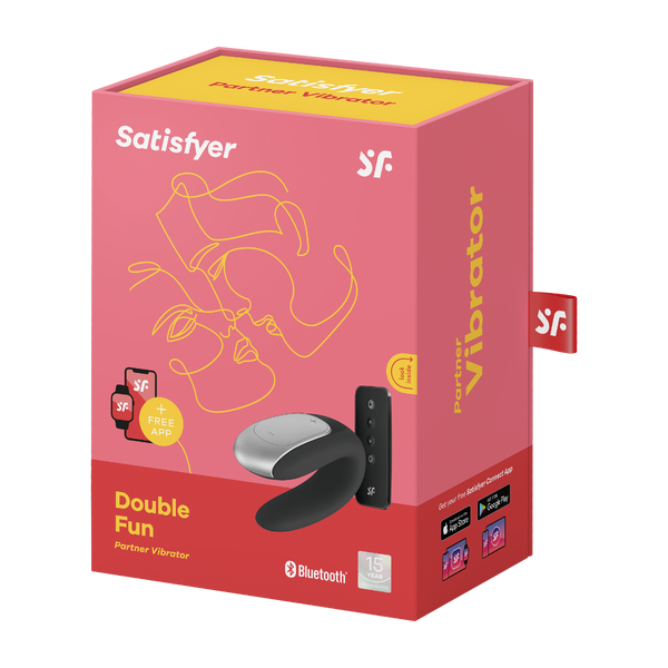 Wibrator dla par Satisfyer Double Fun Black