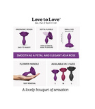 Анальний Пробка З Закінченням Пуп’янком Рози Open Roses S Purple Rain Love to Love