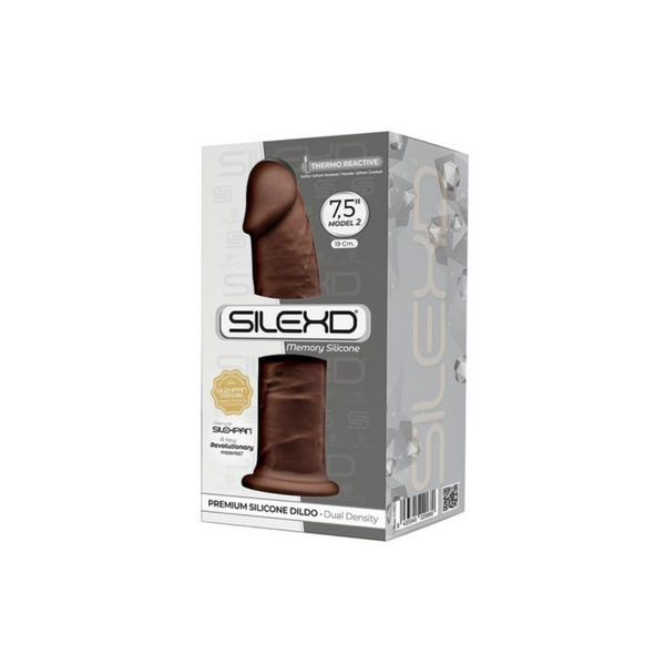Silexd Silicone Dildo 19 cm Brown
