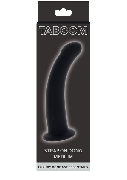 Силіконове Ділдо Strap-On Dong Black Medium Taboom