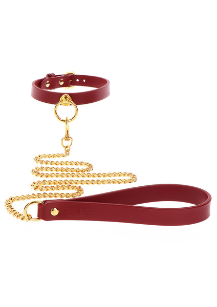 Веганський нашийник зі шнурком O-Ring Collar And Chain Leash Taboom