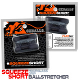 Naciagacz jąder [SIL/TPR] SQUEEZE SHORT Ballstretcher Black Oxballs