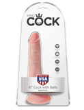 King Cock 6" Cock with Balls Flesh