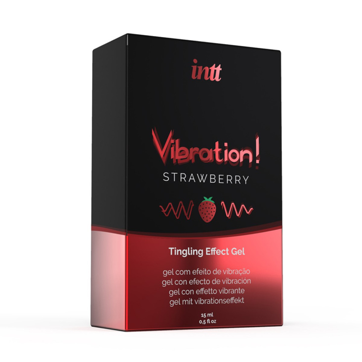 intt żel stymulujący VIBRATION! Strawberry 15 ml