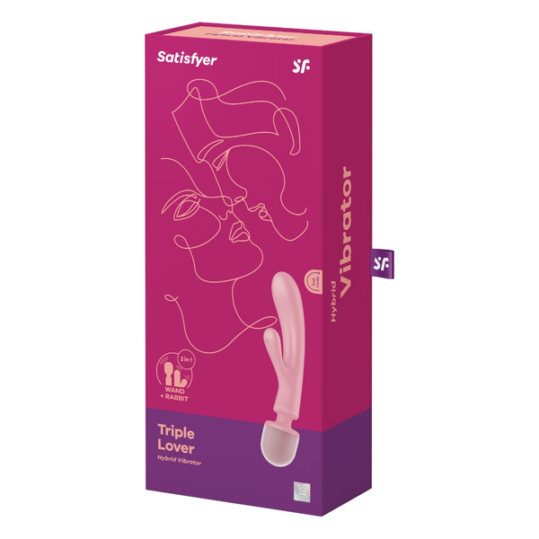 Двосторонній вібратор Triple Lover Pink Satisfyer