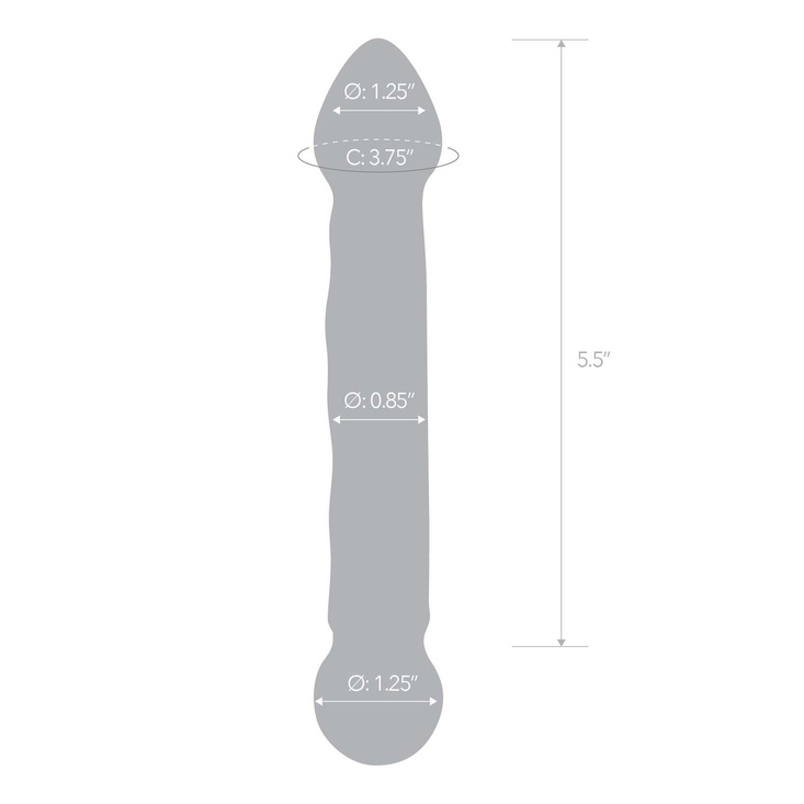 Szklane dildo ze stymulującą teksturą Glas Full Tip Textured Glass Dildo