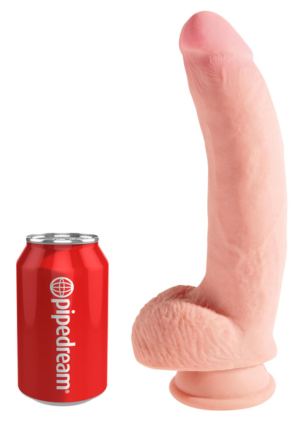 Realistyczne Dildo Z Przyssawką Triple Density With Balls 10 Inch King Cock