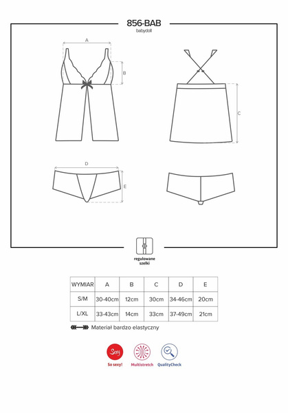 856-Bab-1 Babydoll L/Xl Obsessive