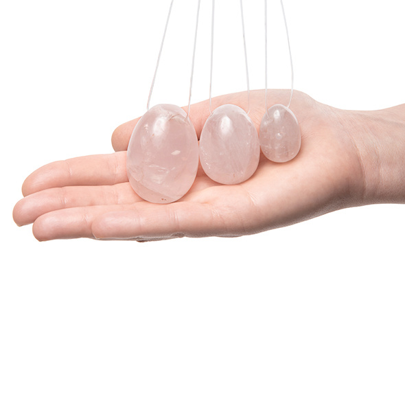 La Gemmes Yoni Egg Set Rose Quartz (L-M-S)