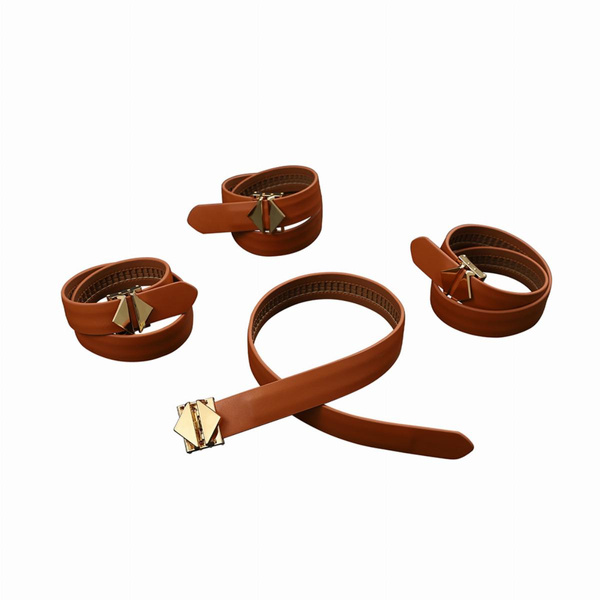 Набір для зв'язування 8-Bondage-Straps Restraint Set Brown LOCKINK